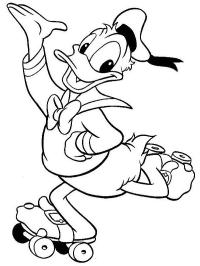 Donald Duck en patines