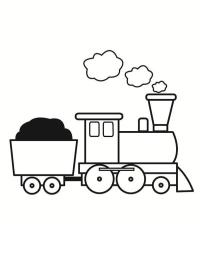 Locomotora de vapor con vagón