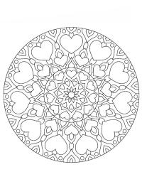 Mandala de corazones