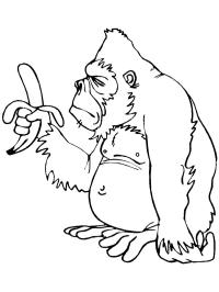 mono con plátano
