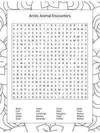Sopa de letras animales árticos