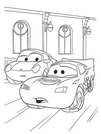 Rayo McQueen y Sally Carrera