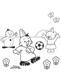 Bumba jugando al fútbol