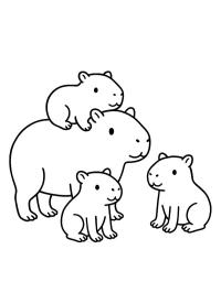 Familia de carpinchos