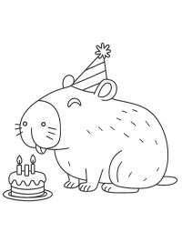 Capibara de cumpleaños