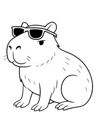 Carpincho con gafas de sol