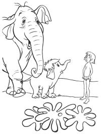 El coronel hathi y mowgli