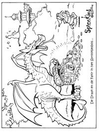 El dragón y el faquir en el bosque de cuento