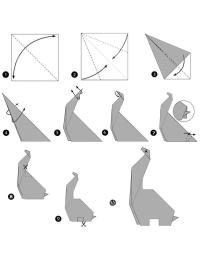 dinosaurio plegable (origami)