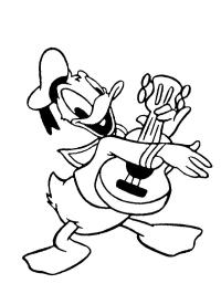 Donald Duck tocando la guitarra