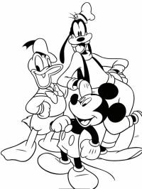 Donald Goofy y Mickey