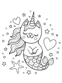 Unicornio gato sirena