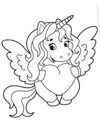 unicornio con corazón