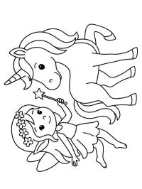 Hada y unicornio