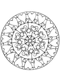 mandala de corazones