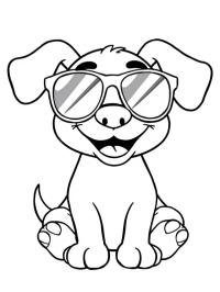 Perro con gafas de sol