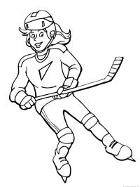 Chica de hockey sobre hielo
