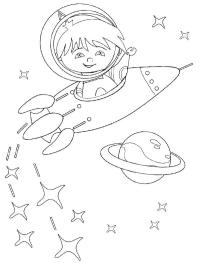chico en el espacio