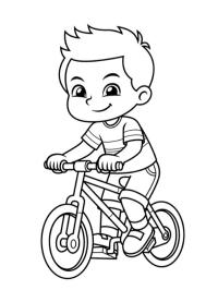 chico en la bicicleta
