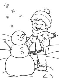 Niño jugando en la nieve
