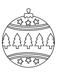 Bola navideña en árbol de Navidad