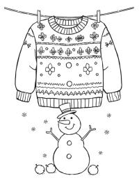 Jersey navideño y muñeco de nieve