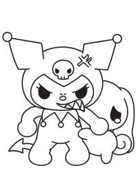 Kuromi protege a Cinnamoroll
