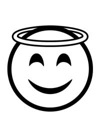 Cara sonriente con halo