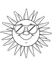Sol sonriente con gafas de sol