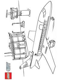 LEGO avión en el aeropuerto