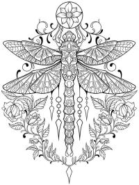 Tatuaje de mariposa libélula