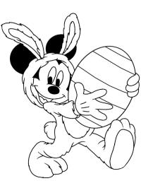 Mickey Mouse con un huevo de Pascua