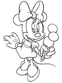 Minnie Mouse se come un helado
