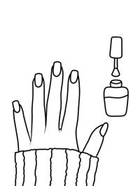 Dibujar uñas con esmalte