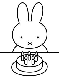Miffy con pastel