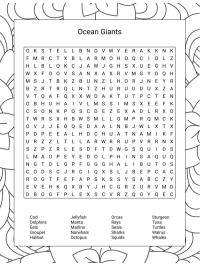 Sopa de letras animales del océano