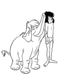 Elefante y Mowgli