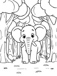 Elefantito en el bosque