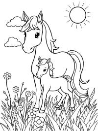 Caballo con potro
