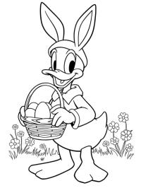 Donald Duck conejo de Pascua