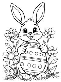 Conejo de Pascua con huevo