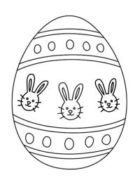 Conejo de Pascua con huevo