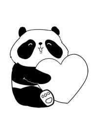Panda con corazon