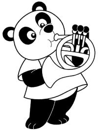 Panda toca la trompeta