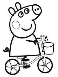 Peppa en la bici