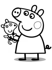 Peppa Pig con oso