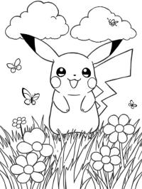 Pikachu en la hierba