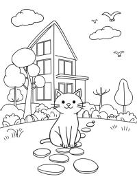 Gato en el jardín
