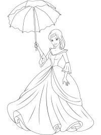 Princesa con paraguas