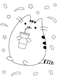 Pusheen bebe batido